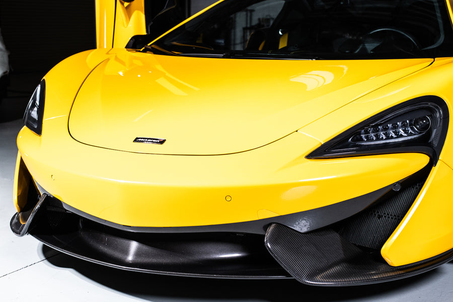 2017 Yellow McLaren 570s FrontView Shifters
