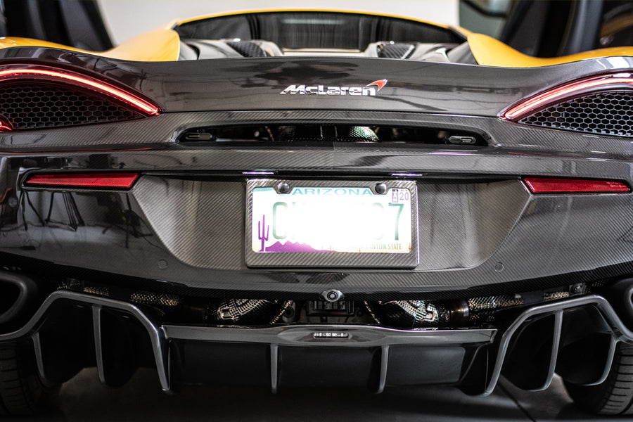 2017 Yellow McLaren 570s RearView Shifters