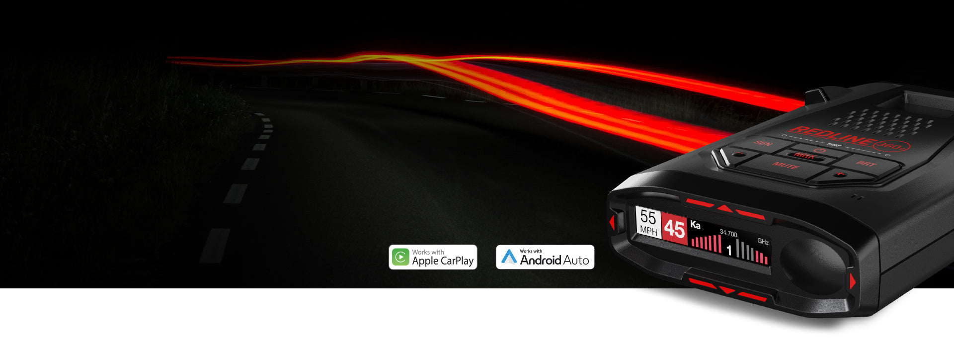 Escort Redline 360c Radar Detector hero background banner