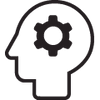 Gear in head icon